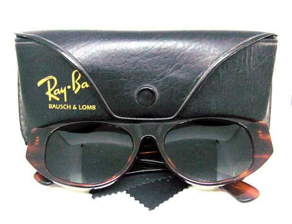 Ray-Ban USA Vintage B&L Caballero-Dekko ZZ Top Mock Tortoise Sunglasses & Case