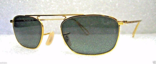 Ray-Ban USA NOS Vintage B&L Mod Aviator W2001 PinpointEtched Gold New Sunglasses
