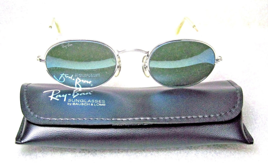 Ray-Ban USA *NOS Vintage B&L Exclusive W1862-White Gold BluMirror NEW Sunglasses - Vintage Sunglasses 