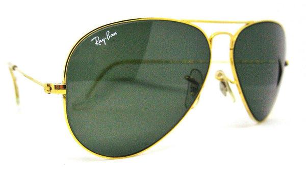 Ray-Ban USA Vintage 1980s Bausch & Lomb Aviator Arista Gold 58mm G-15 Sunglasses