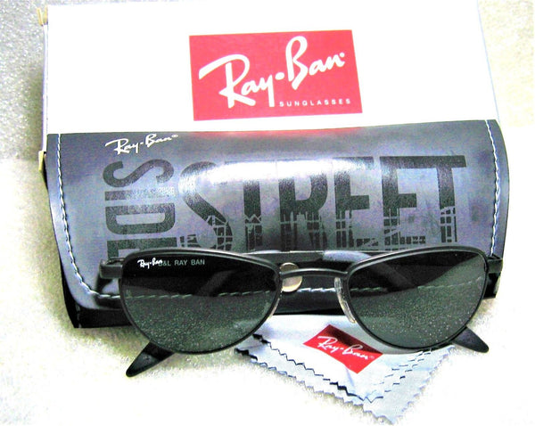 Ray-Ban USA Vintage NOS B&L Side Street Gridlock W193 MatBlk NEWinBOX Sunglasses - Vintage Sunglasses 