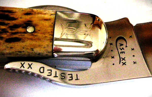 John Wayne Knife Case USA Russlock 07518 Barb Wire Bolster 2011 Duke! & sheath