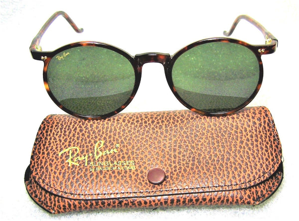 Ray-Ban USA Vintage NOS B&L Asbury Lemans Gatsby W1726 Round G-15 New Sunglasses - Vintage Sunglasses 