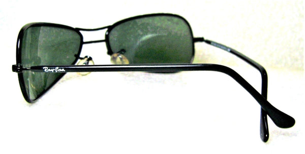 Ray-Ban Vintage *NOS B&L Orbs W2384 Sleek Black Chrome Wrap *NEW Sunglasses - Vintage Sunglasses 