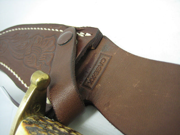NOS Rare CASE XX Handmade USA Kodiak Bowie Knife 11" w/ Stag Handle & Org Sheath