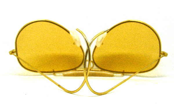 Ray-Ban USA N OS Vintage 70s B&L  Aviator Shooter Ambermatic NewInBox Sunglasses