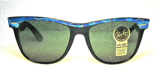 Ray-Ban USA NOS Vintage B&L Wayfarer II W1090 Aqua Blue Mosaic New Sunglasses - Vintage Sunglasses 