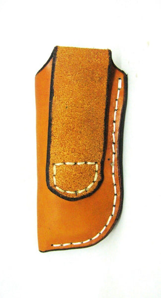 John Wayne Knife Case XX USA folding 10712 Natural Bone Smooth Trapper & sheath