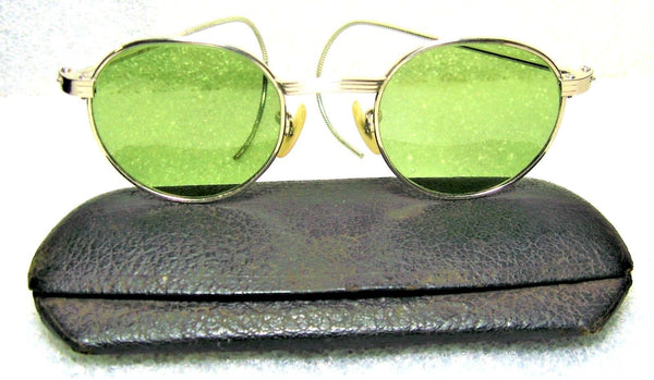 Vintage Ray-Ban USA 1940s WWII Bausch & Lomb RB-3 White Gold Sunglasses - Vintage Sunglasses 