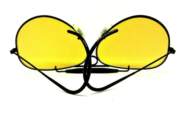 Ray-Ban USA Vintage 1970s B&L Aviator Ambermatic Shooter Black Chrome Sunglasses - Vintage Sunglasses 