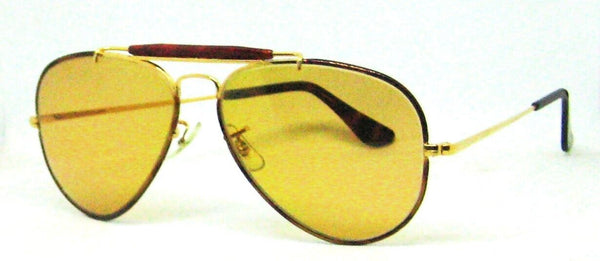 Ray-Ban USA Vintage 80s B&L  Aviator Tortuga  Ambermatic Deep Groove  Sunglasses