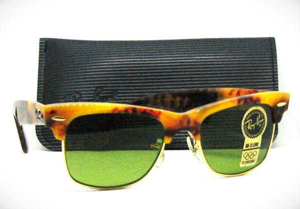 Ray-Ban USA Vintage 80s NOS B&L Wayfarer Max W1271 Honey Tortoise New Sunglasses