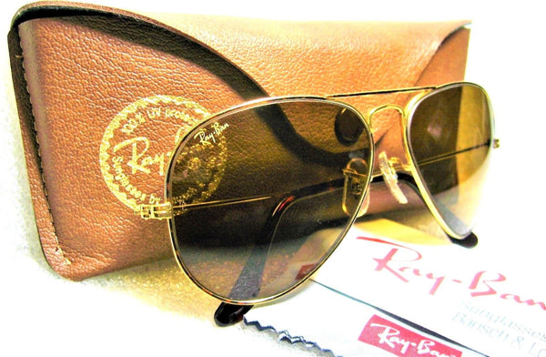 Ray-Ban USA NOS Vintage B&L Aviator Tortuga Classic B-15HC  L1706 New Sunglasses - Vintage Sunglasses 