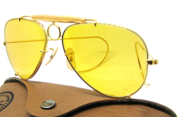 Ray-Ban USA Vintage 1970s B&L NOS Aviator AmbermatIc DLX Shooter New Sunglasses