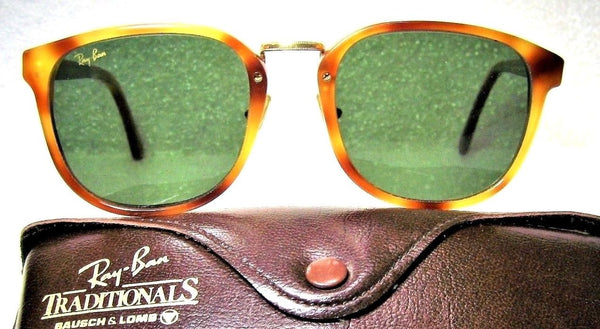 Ray-Ban USA Vintage 1980s B&L TraditionalS Blonde Tortoise W1106 Sunglasses+Case - Vintage Sunglasses 