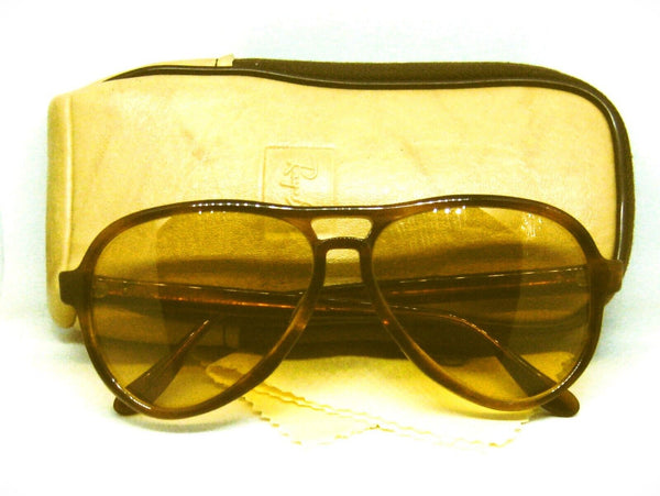 Ray-Ban USA NOS Vintage 70s B&L Aviator Ambermatic Vagabond New Sunglasses &Case