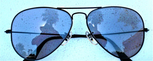 Ray-Ban USA NOS Vintage B&L Aviator Blue Super-Changeable 58 Lens New Sunglasses - Vintage Sunglasses 
