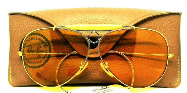 Ray-Ban USA NOS Vintage B&L  Aviator Ambermatic Bullet Shooter 1970s Sunglasses