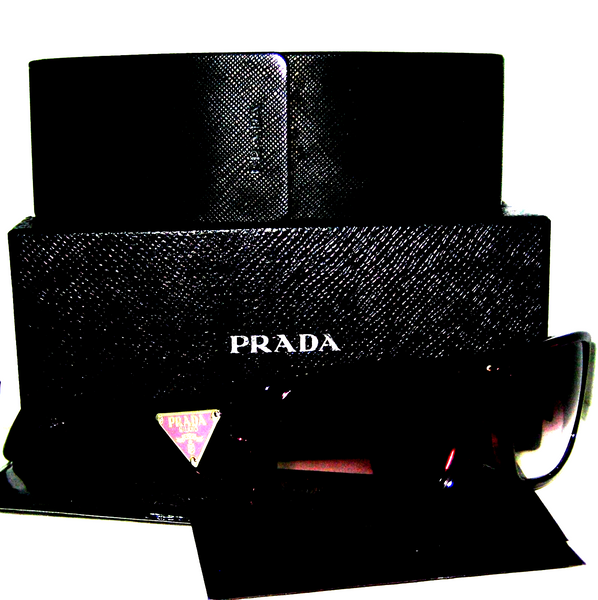 Prada Milano New Top Gradient SPR 16L 57[]15 Translucent Plum Sunglasses & Case