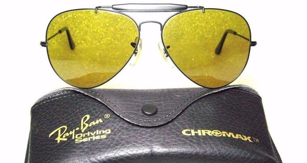 Ray-Ban USA *NOS Vintage *B&L Aviator *Chromax Driving Srs W1664 *NEW Sunglasses - Vintage Sunglasses 