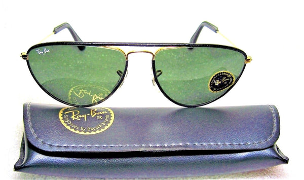 Ray-Ban USA *NOS Vintage *B&L Aviator "Leathers" Fashion Metals W1565 Sunglasses - Vintage Sunglasses 