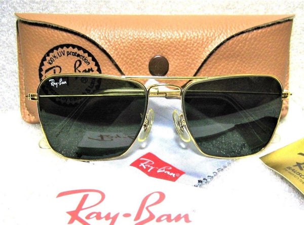 Ray-Ban USA Vintage NOS B&L Aviator Caravan L0226 Pilot 52 New Sunglasses & Case - Vintage Sunglasses 