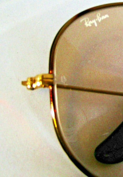 Ray-Ban USA NOS Vintage B&L Aviator Tortuga SuperChangeable L1707 New Sunglasses - Vintage Sunglasses 