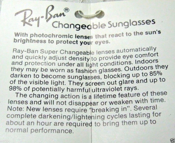 Ray-Ban USA NOS Vintage B&L Aviator Ostrich Leathers L1513 Changeable Sunglasses - Vintage Sunglasses 