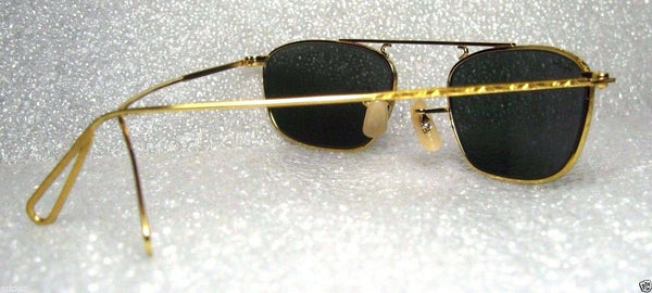Ray-Ban USA NOS Vintage B&L Mod Aviator W2001 PinpointEtched Gold New Sunglasses