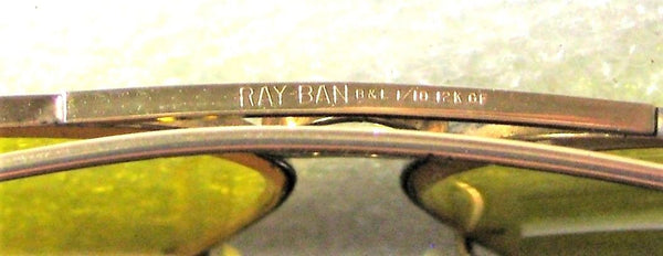 Ray-Ban USA NOS Vintage 1950/60s B&L Aviator Kalichrome 12kGF Shooter Sunglasses - Vintage Sunglasses 
