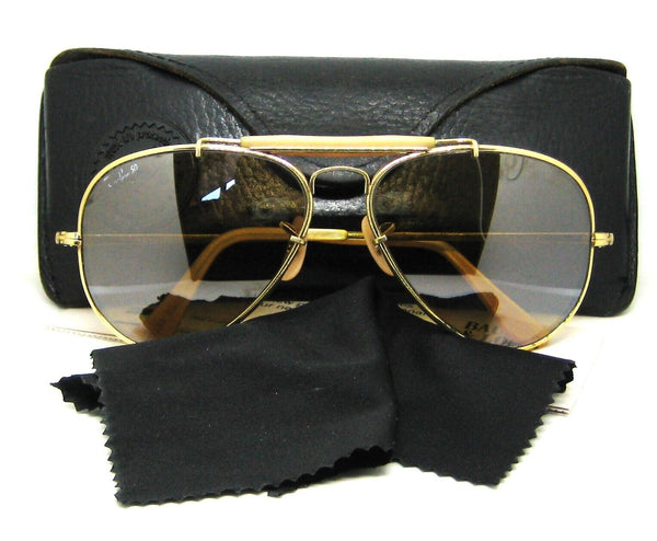 Ray-Ban USA The General Vintage 1980s B&L Aviator Outdoorsman Sunglasses & Case