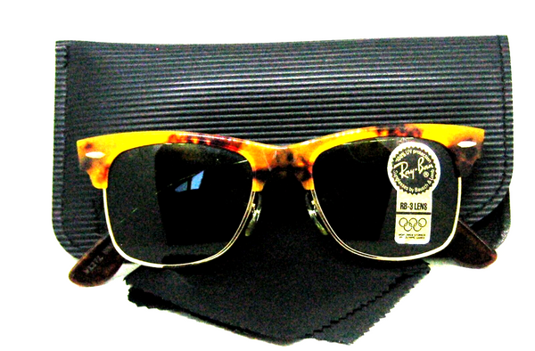 Ray-Ban USA Vintage 80s NOS B&L Wayfarer Max W1271 Honey Tortoise New Sunglasses