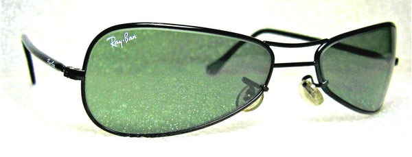 Ray-Ban USA Vintage NOS B&L Orbs W2384 Sleek Black Chrome Wrap New Sunglasses