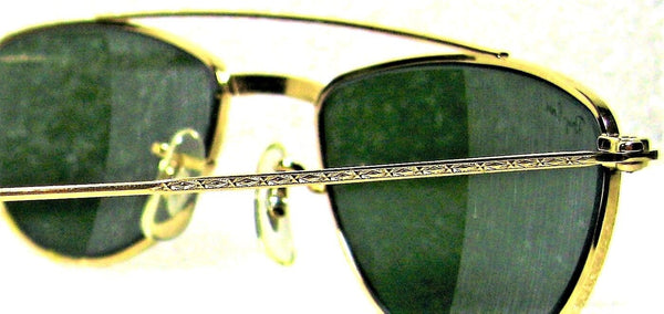 Ray-Ban USA NOS Vintage B&L 40s Retro Aviator W1758 24kGP Arista New Sunglasses