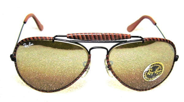 Ray-Ban USA *NOS Vintage B&L Aviator Outdoorsman "Leathers" *TGM *New Sunglasses - Vintage Sunglasses 