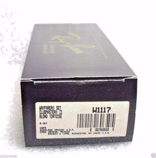 Ray-Ban USA NOS Vintage B&L Wayfarer Set Clubmaster II W1117 NewInBox Sunglasses