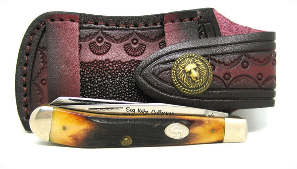 NOS Cripple Creek Bob Cargill USA Vintage 1985 stag slim trapper Rare 1 of 24