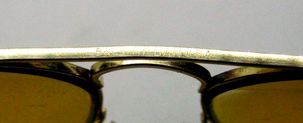 Ray-Ban USA Vintage 70s B&L  Aviator 58[]16 Caravan Ambermatic 12K GF Sunglasses