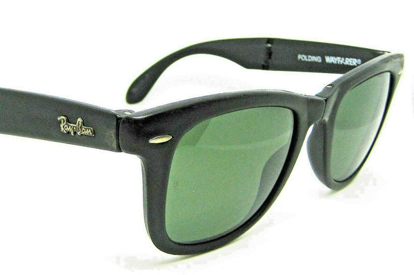 Ray-Ban USA Vintage B&L Folding Wayfarer W0670 Matte Ebony 5022 Mint Sunglasses