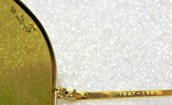 Ray-Ban USA Vintage B&L Aviator The General RB-50 Anniversary W0364 Sunglasses - Vintage Sunglasses 