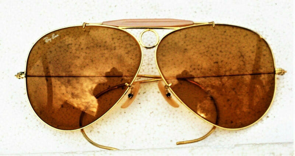 Ray-Ban USA Vintage NOS 80s B&L Aviator Ambermatic Bullet Shooter New Sunglasses - Vintage Sunglasses 
