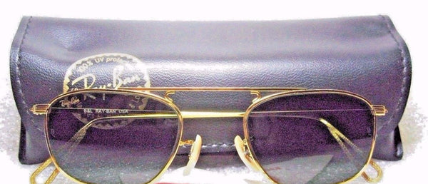 Ray-Ban USA NOS Vintage B&L Mod Aviator W2001 PinpointEtched Gold New Sunglasses - Vintage Sunglasses 