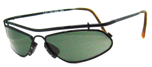 Ray-Ban USA Vintage B&L Inertia W2456 Sleek Black Chrome Wrap Rare Sunglasses