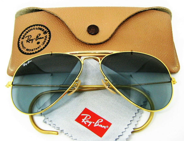 Ray-Ban USA NOS Vintage B&L Aviator Outdoorsman Blue Changeables New Sunglasses - Vintage Sunglasses 