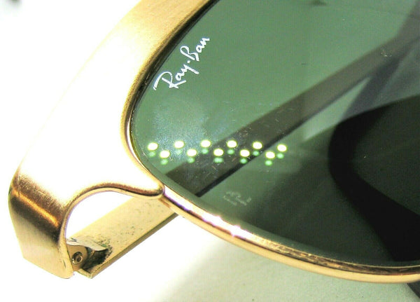 Vintage Ray-Ban USA B&L Gold Wayfarer Nuevo W0755 G-15 Nr Mint Sunglasses & Case
