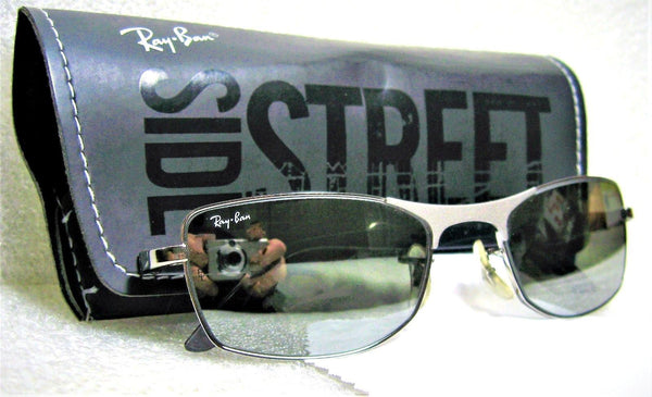 Ray-Ban USA NOS Vintage B&L Side St. Sqare W2340 Silver Gray G-15 New Sunglasses - Vintage Sunglasses 