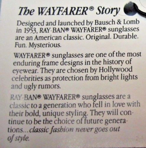 Ray-Ban USA Vintage NOS B&L Sport Wayfarer Barcelona `92 Olympics New Sunglasses - Vintage Sunglasses 
