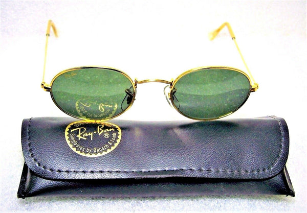 Ray-Ban USA NOS Vintage B&L Oval Lennon Styl W0976 Classic Metals New Sunglasses - Vintage Sunglasses 