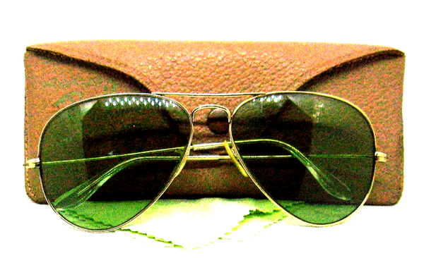 Ray-Ban USA Vintage 1940/50s B&L 58mm RB3 Aviator 12K GF Mint sunglasses