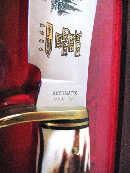 Rare BOWIE KNIFE Westmark 701 Stag Case WESTERN COLEMAN New Condition 1984